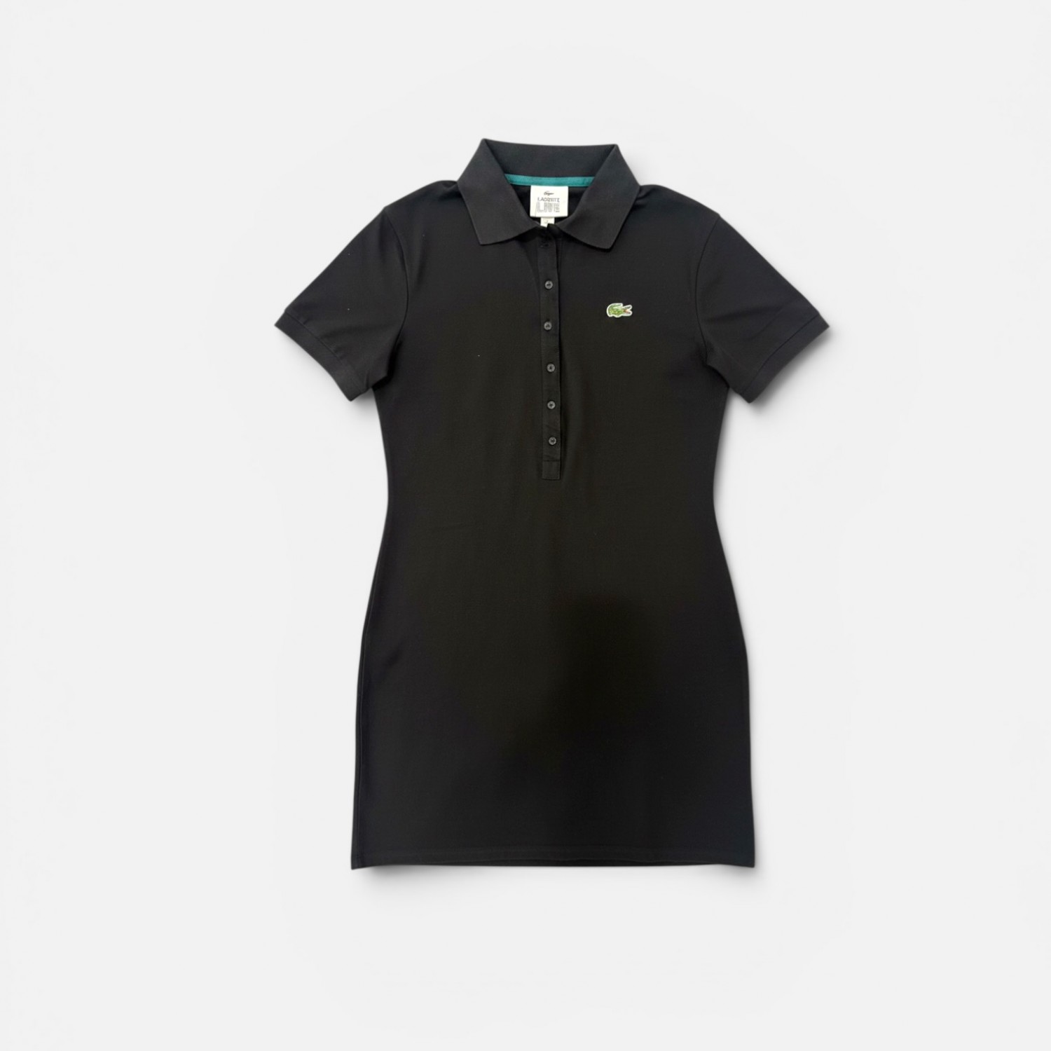 LACOSTE BLACK POLO DRESS L